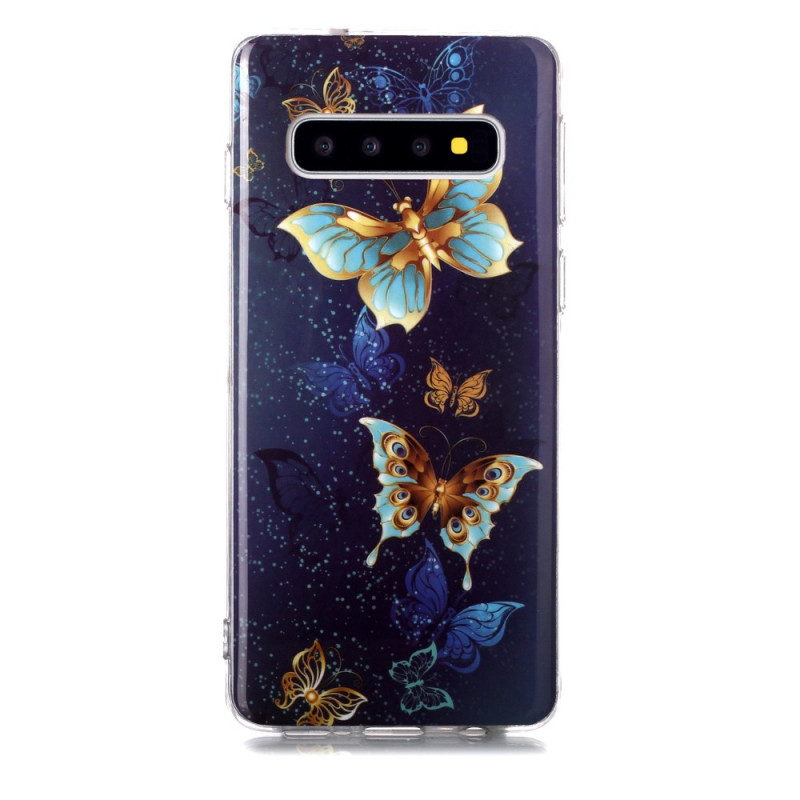 Samsung Galaxy S10 Cover Schmetterlinge Fluoreszierend