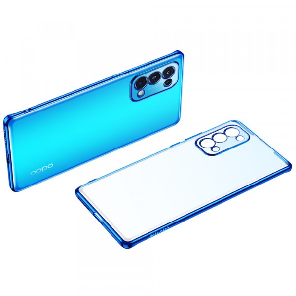Oppo Find X3 Lite Cover Transparent Kanten Style Metall SULADA