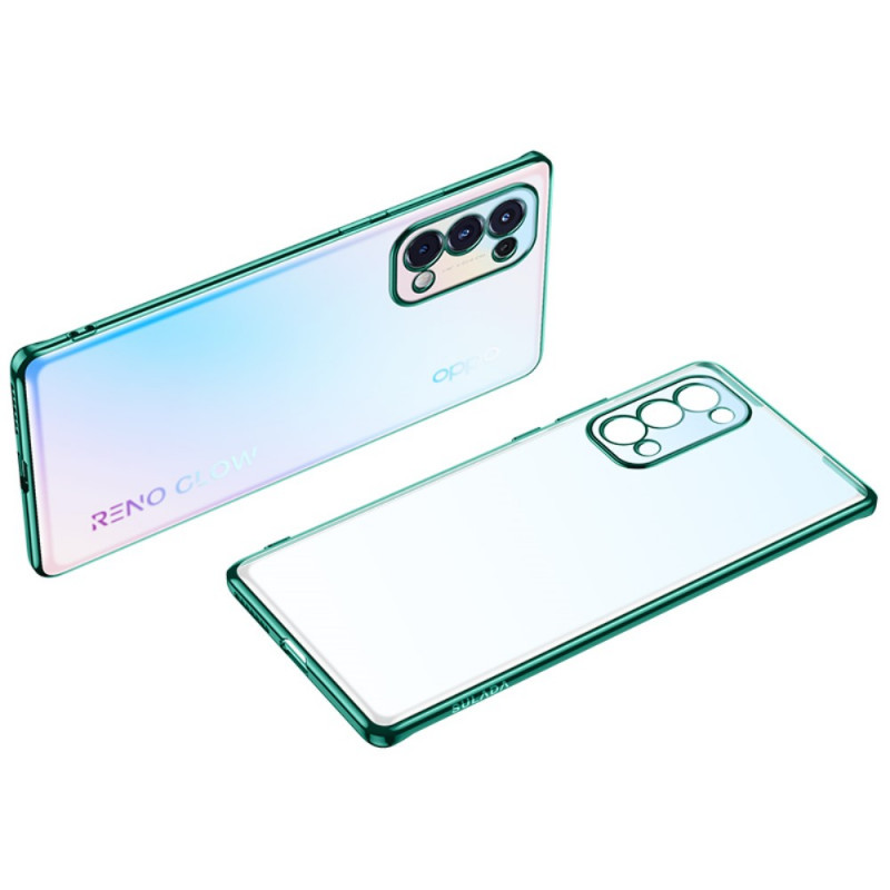 Oppo Find X3 Lite Cover Transparent Kanten Style Metall SULADA