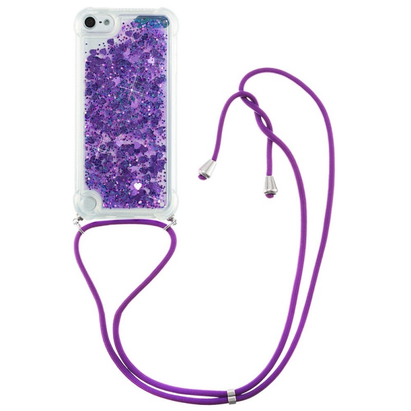 iPod Touch 6 / 5 Glitter Cover mit Kordel
