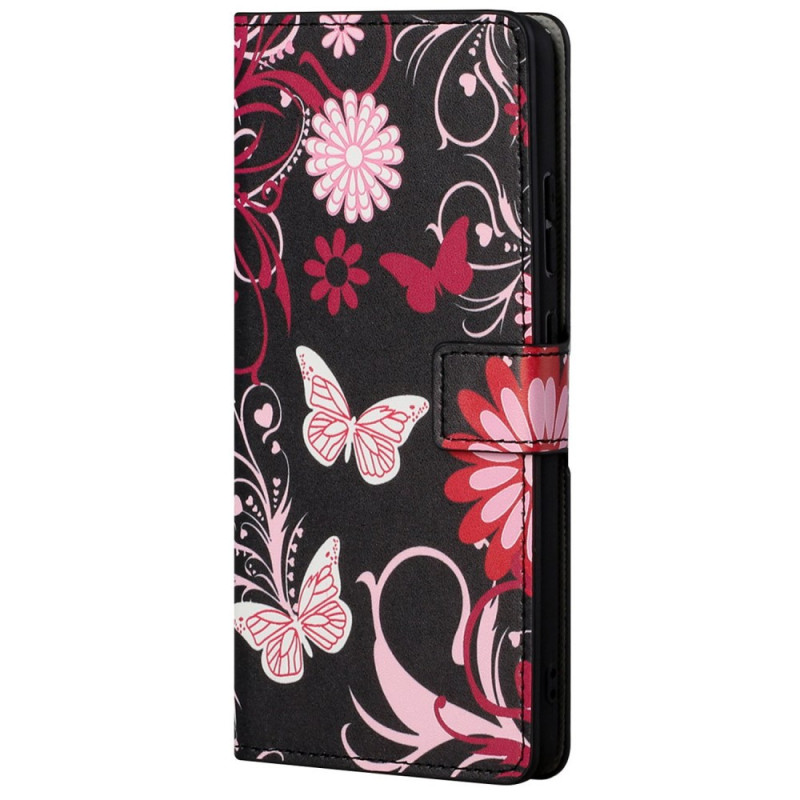 Xiaomi Redmi Note 12 Pro 4G/Note 11 Pro/11 Pro 5G Hülle Schmetterlinge und Blumen