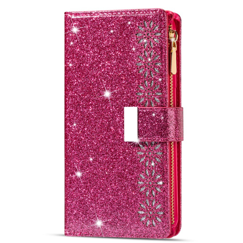 Hülle Samsung Galaxy Z Fold 3 5G Pailletten Zip Wallet