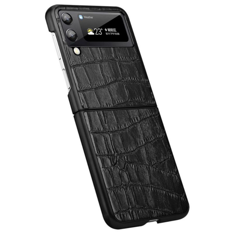 Samsung Galaxy Z Flip 3 5G Echtleder Krokodil-Muster-Hülle