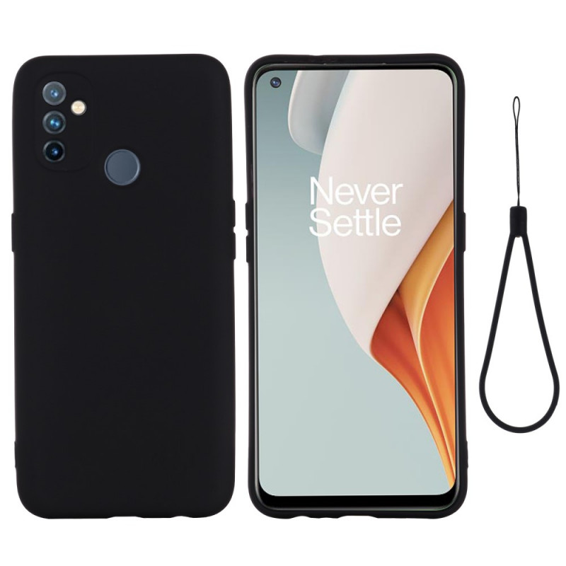 OnePlus Nord N100 Liquid Silicone Cover mit Lanyard