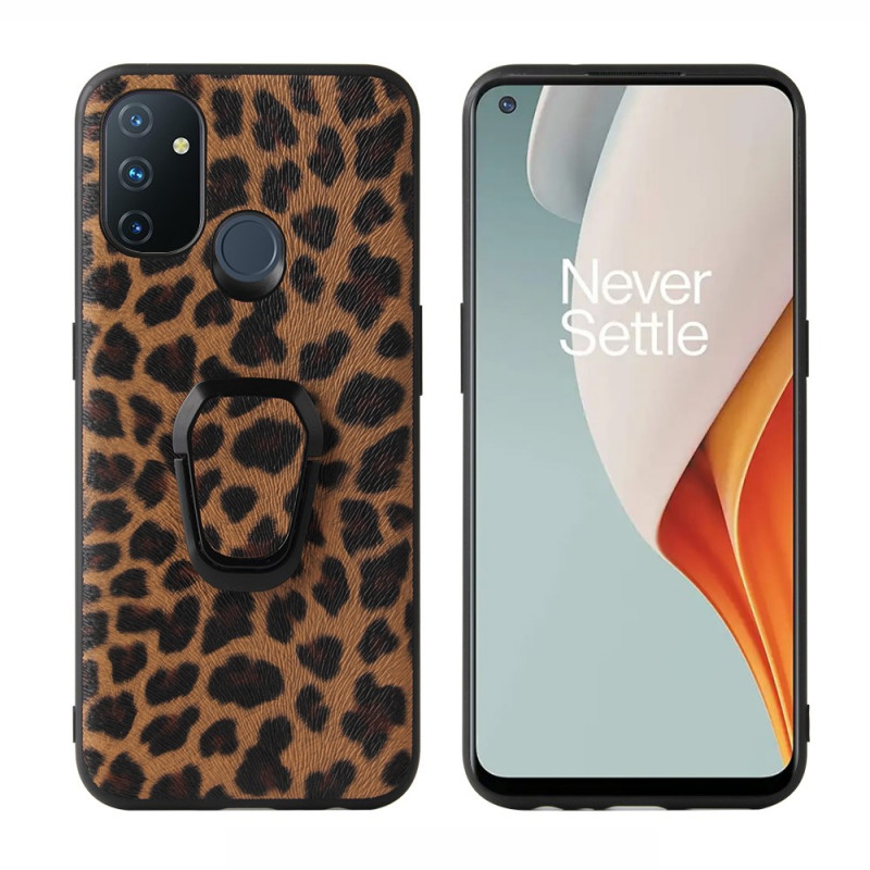 OnePlus Nord N100 Cover Leopard Style Ring-Halterung