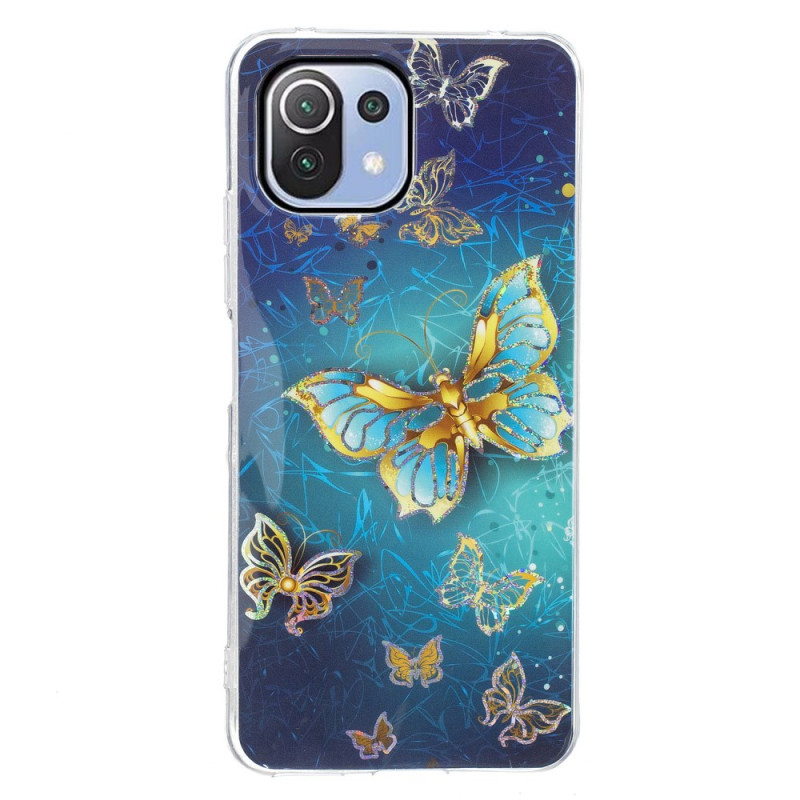 Xiaomi 11 Lite 5G NE/Mi 11 Lite 4G/5G Cover Goldene Schmetterlinge