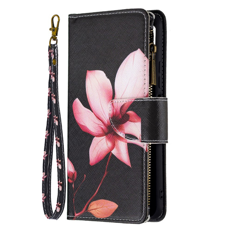 Xiaomi 11 Lite 5G NE/Mi 11 Lite 4G/5G Tasche mit Reißverschluss Blume Rosa