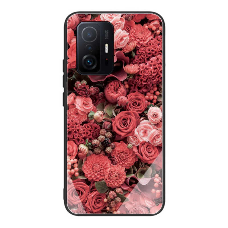 Xiaomi 11T / 11T Pro Hülle aus gehärtetem Glas Rosenblüten