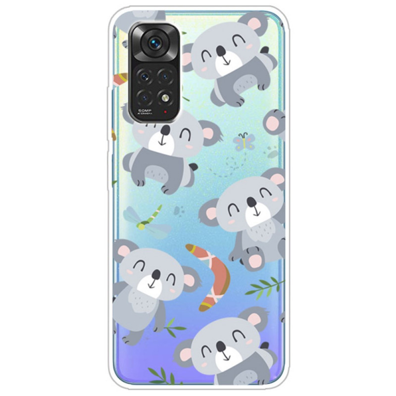 Xiaomi Redmi Note 11 / 11s Cover Kleine Pandas Grau