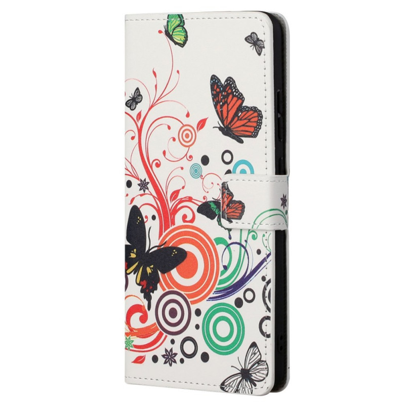 Xiaomi Redmi Note 11 / 11s Hülle Schmetterlinge und Blumen
