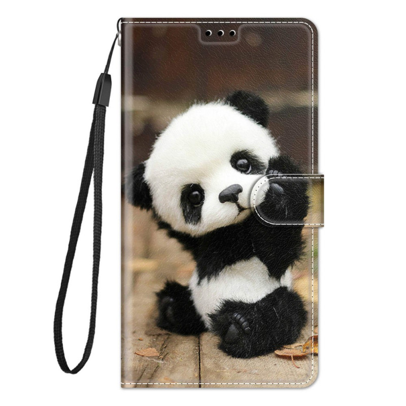 Xiaomi Redmi Note 10 Pro Tasche Kleiner Panda mit Riemen