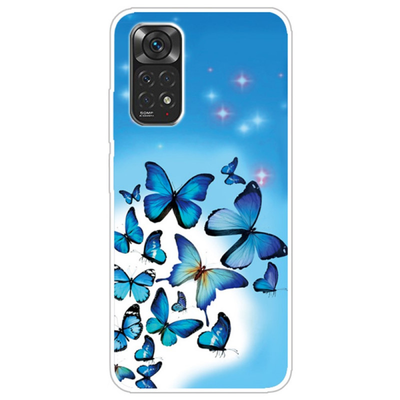 Xiaomi Redmi Note 12 Pro 4G/Note 11 Pro/11 Pro 5G Cover Blaue Schmetterlinge