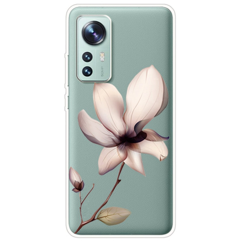 Xiaomi 12 / 12X / 12S Transparentes Cover Eine Blume