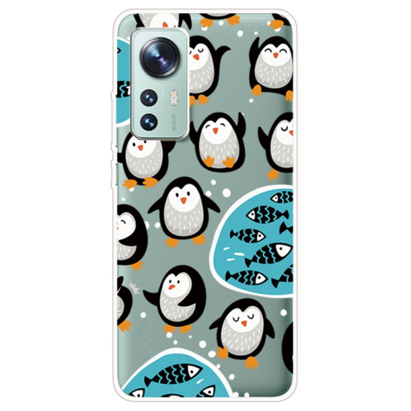 Xiaomi 12 / 12X / 12S Cover Pinguine und Fische