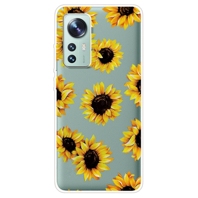 Xiaomi 12 / 12X / 12S Silikonhülle Sonnenblumen