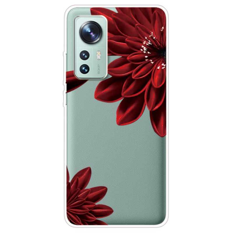 Hülle Xiaomi 12 / 12X / 12S Rote Blumen