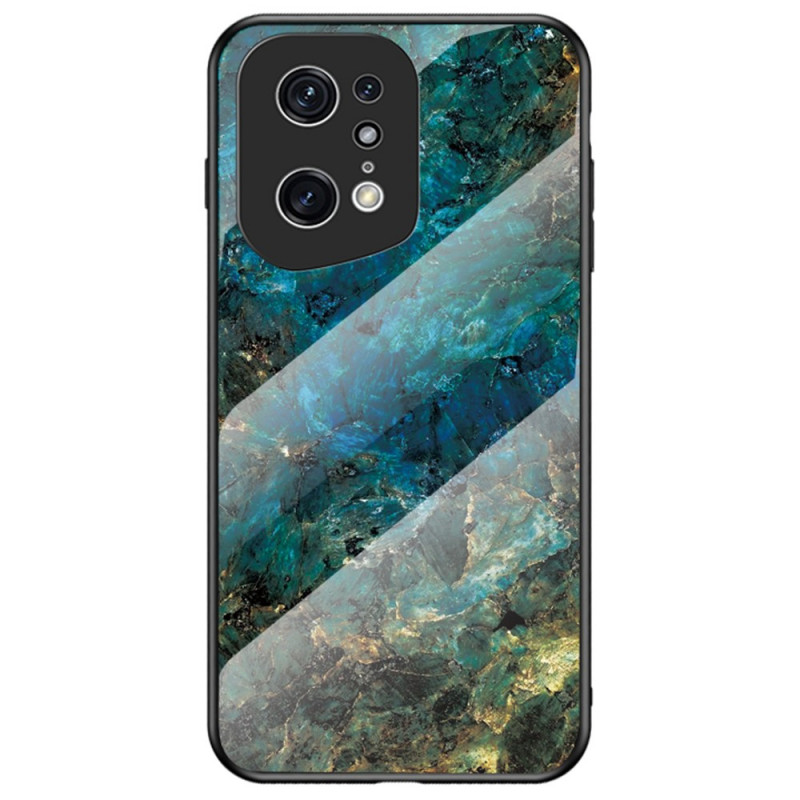 Cover Oppo Find X5 Pro Gehärtetes Glas Marble Colors