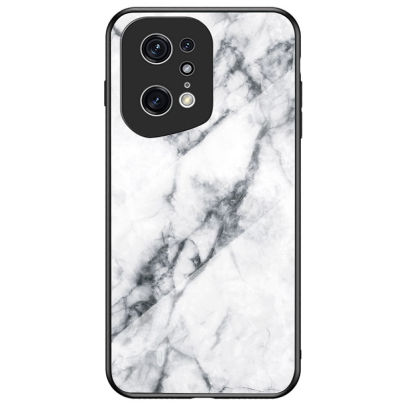 Cover Oppo Find X5 Pro Gehärtetes Glas Marble Colors