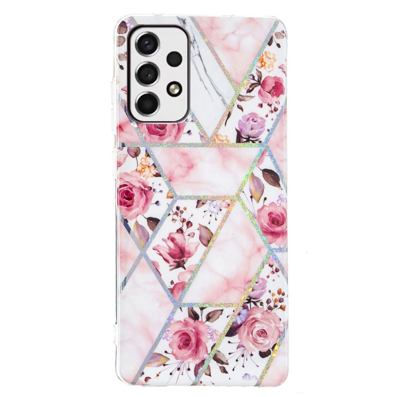 Samsung Galaxy A53 5G Marmor Blumen Cover