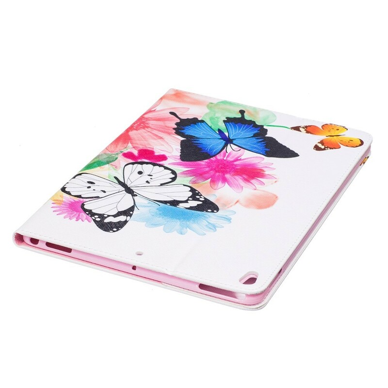 iPad Pro 10.5 Zoll Hülle Gemalte Schmetterlinge und Blumen