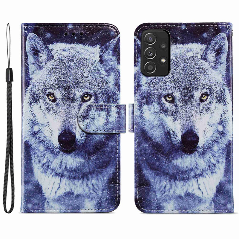 Samsung Galaxy A33 5G Super Wolf Tasche mit Lanyard