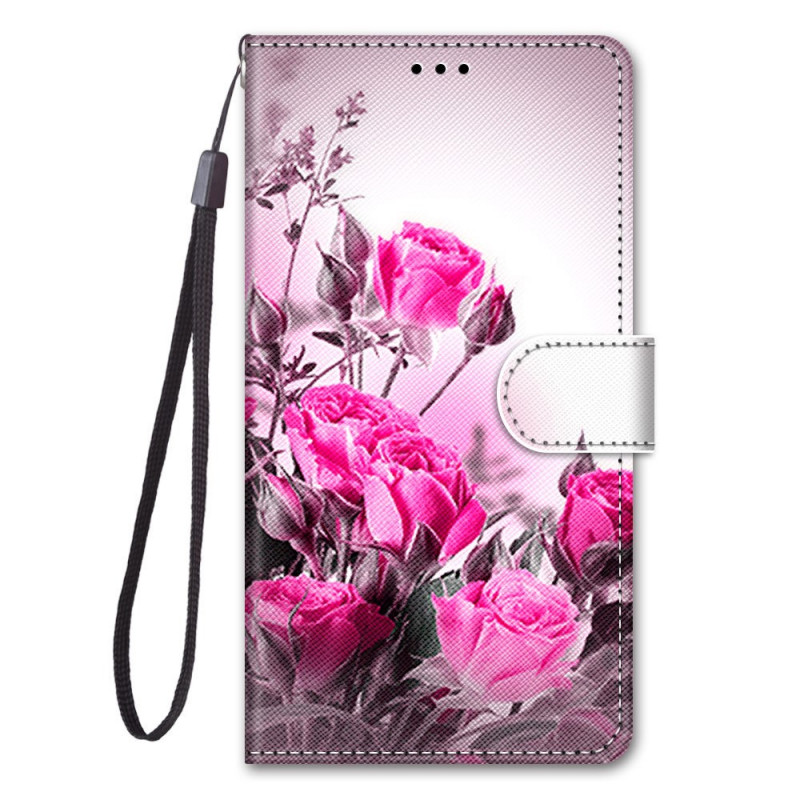 Xiaomi Redmi Note 11 Pro Plus 5G Tasche Blumen mit Riemen