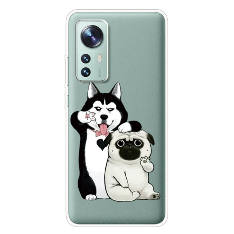 Xiaomi 12 Pro Silikonhülle Lustige Hunde
