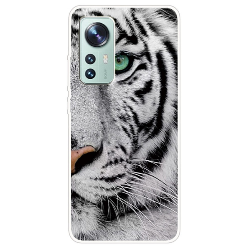 Xiaomi 12 Pro Tiger Cover Weiß