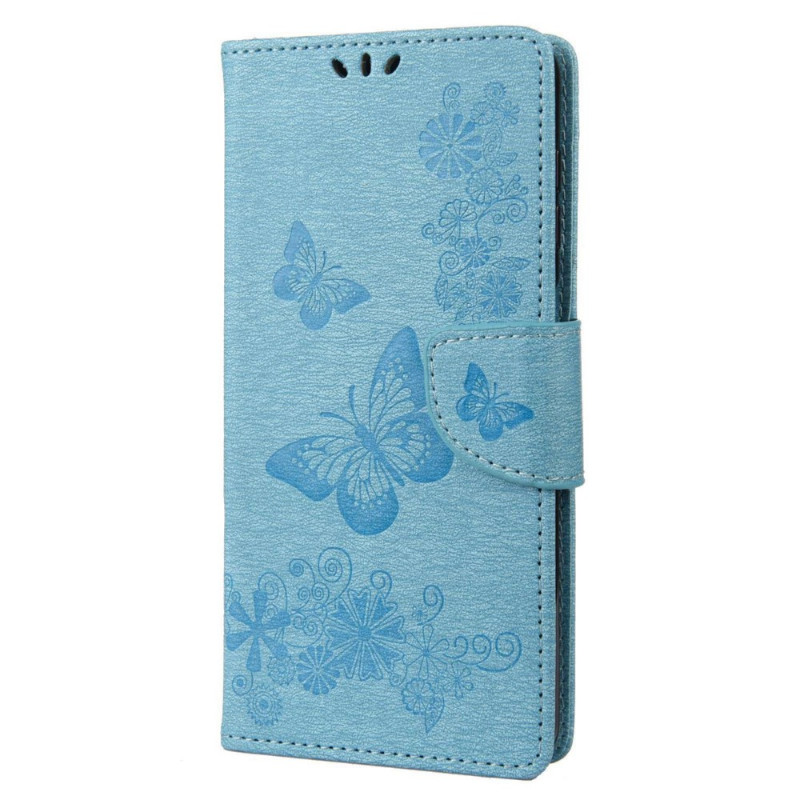Samsung Galaxy M23 5G Tasche Schmetterlinge mit Riemen