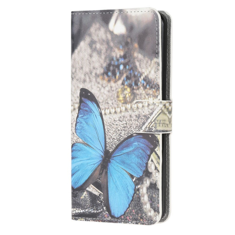 Samsung Galaxy M53 5G Schmetterling Tasche Blau