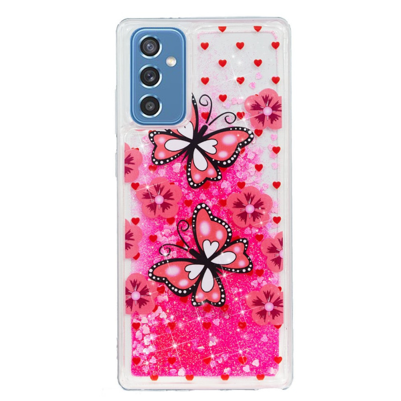 Samsung Galaxy M52 5G Hülle Rosa Schmetterlinge