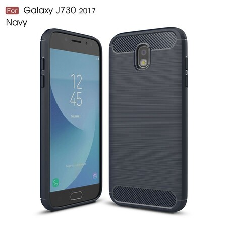 Samsung Galaxy J7 2017 Kohlefaser Cover Gebürstet