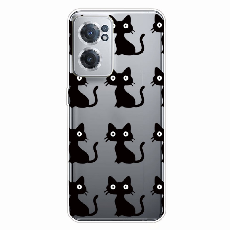 OnePlus Nord CE 2 5G Cover Schwarze Katzen
