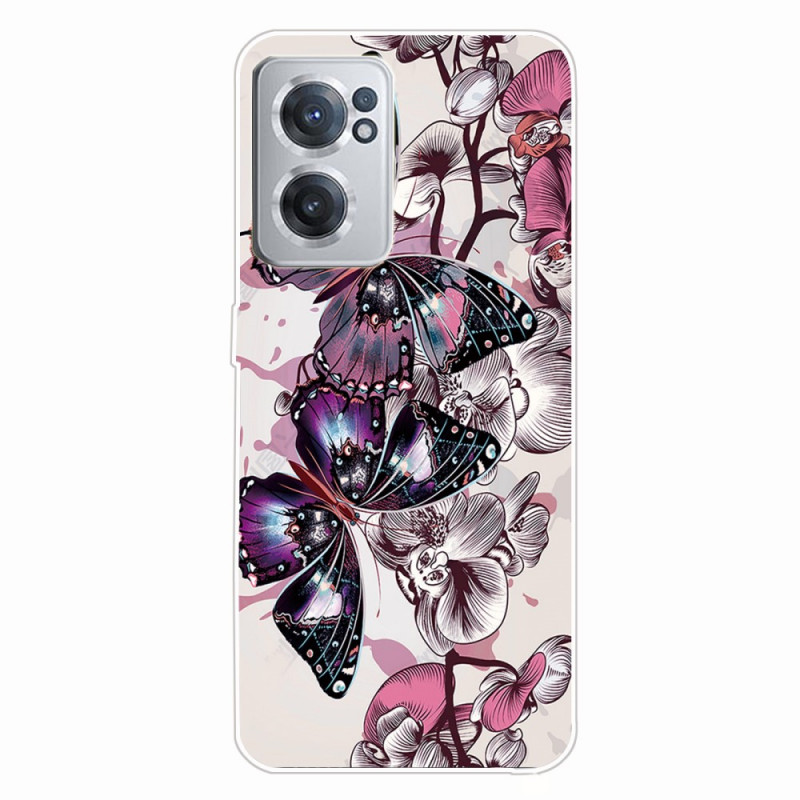 OnePlus Nord CE 2 5G Schmetterlinge Lila Cover