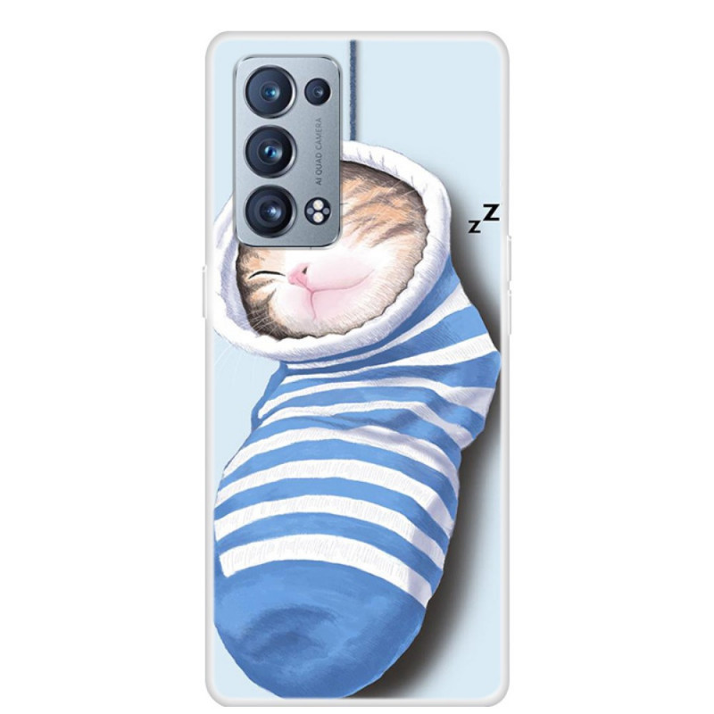 Oppo Reno 6 Pro 5G Cover Schlafendes Kätzchen