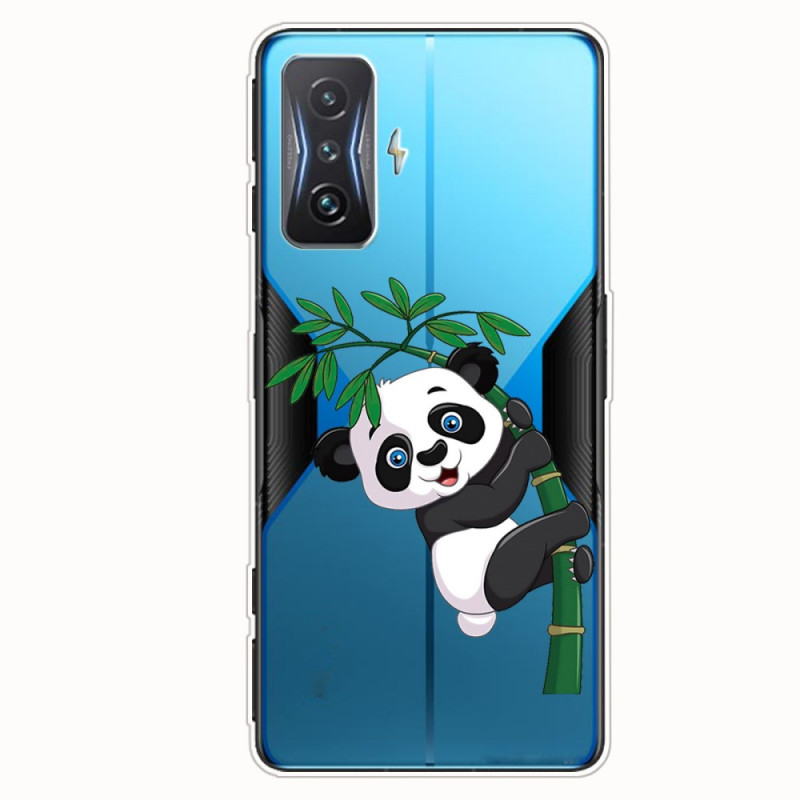 Poco F4 GT Panda Hülle auf seinem Bambus