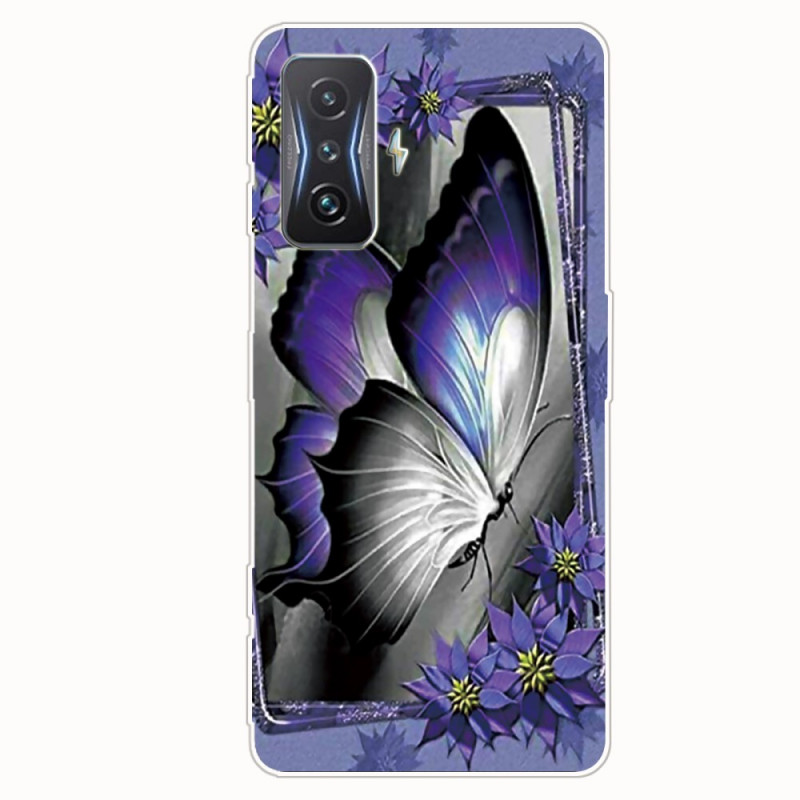 Hülle Poco F4 GT Schmetterling Violett