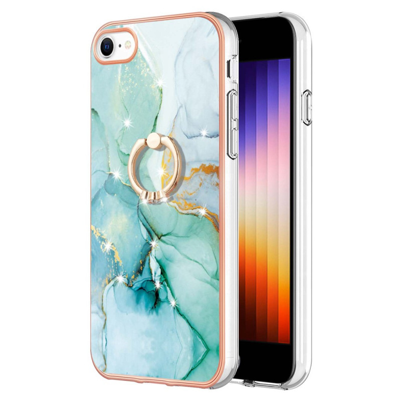 iPhone Cover SE 3 / SE 2 / 8 / 7 Marmor mit Ringhalter