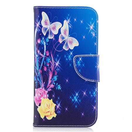 Hülle Samsung Galaxy J7 2017 Schmetterlinge In Der Nacht