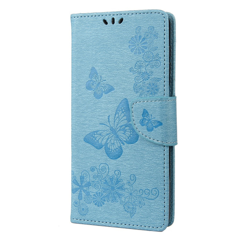 Tasche Poco X4 Pro 5G Hübsche Schmetterlinge mit Riemen