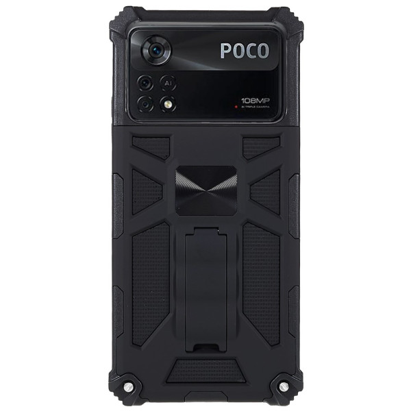 Poco X4 Pro 5G Zweifarbige Hülle Abnehmbare Halterung
