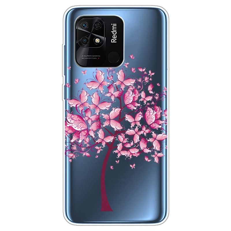 Xiaomi Redmi 10C Transparent Baum Pink Cover