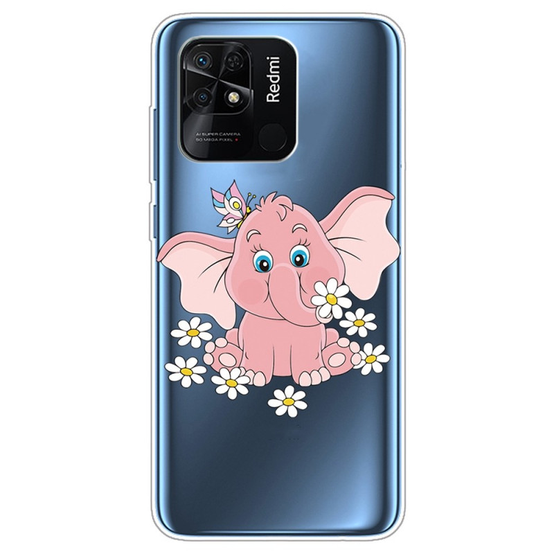 Xiaomi Redmi 10C Transparent Elephant Pink Cover