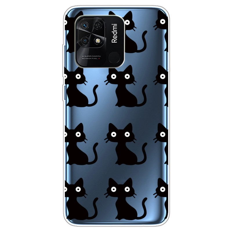 Xiaomi Redmi 10C Cover Lustige Katzen