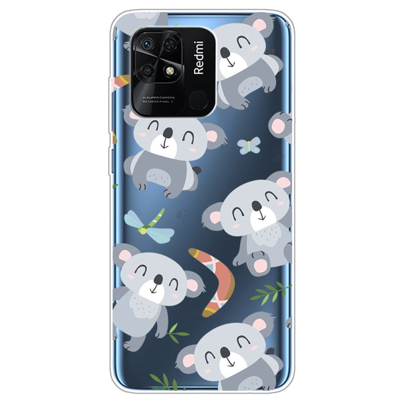 Xiaomi Redmi 10C Transparent Multiple Koalas Cover