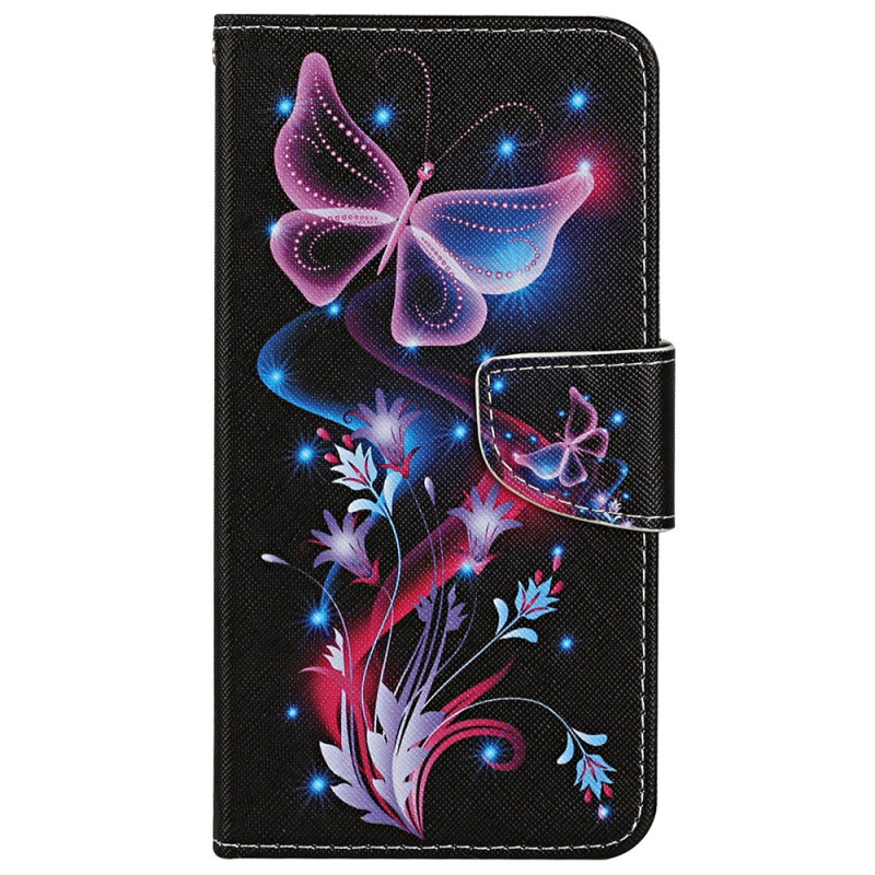 Xiaomi Redmi 10C Tasche Schmetterlingstanz mit Riemen