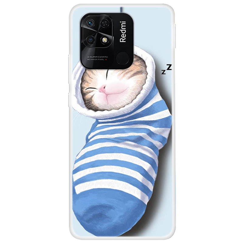 Xiaomi Redmi 10C Cover Schlafendes Kätzchen