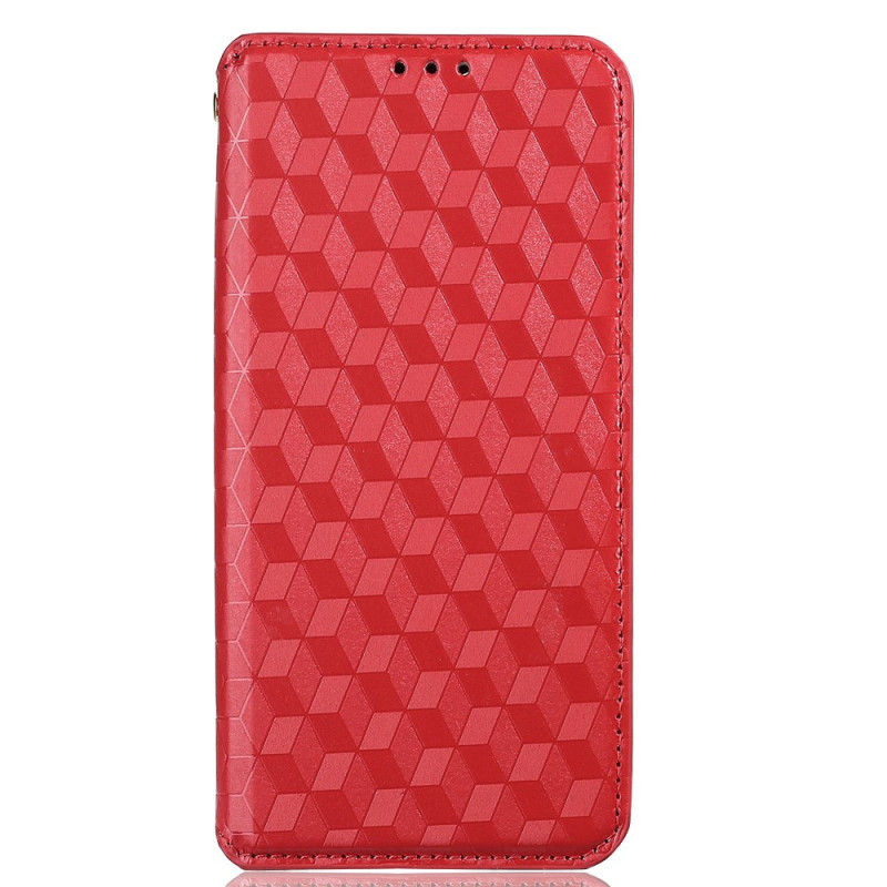 Flip Cover Xiaomi Redmi Note 12T Pro/Poco X4 GT Lederoptik 3D Würfel