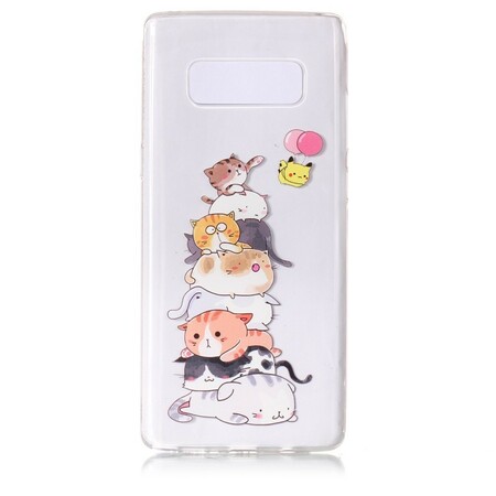 Samsung Galaxy Note 8 Cover Tas Von Katzen