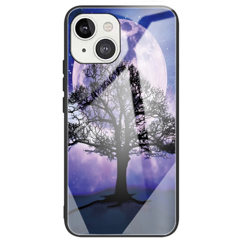 iPhone Cover 14 Panzerglas Baum und Mond